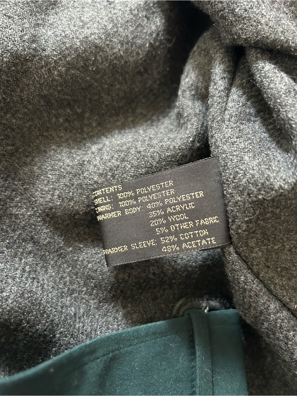 Anne Klein II Hunter Green Double Breasted Vintage Trench Coat 6 Petite - Picture 8 of 12